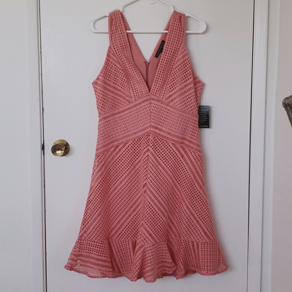 Boston Proper Lace Flutter Dress